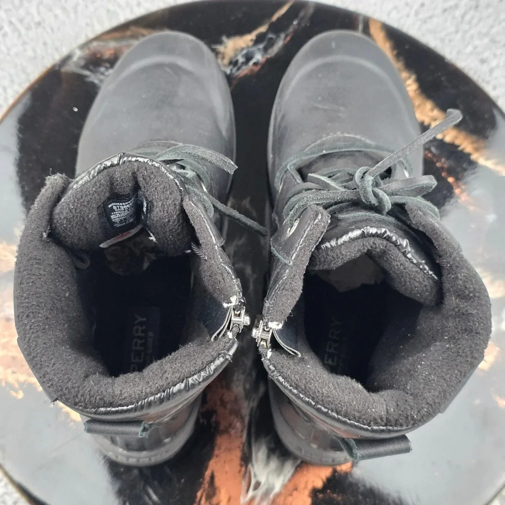 Sperry Maritime‎ Repel Boot Womens 6 Black Waterproof Insulated STS86687